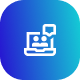 Icono de reunión mensual de estatus para revisar avances y estrategia